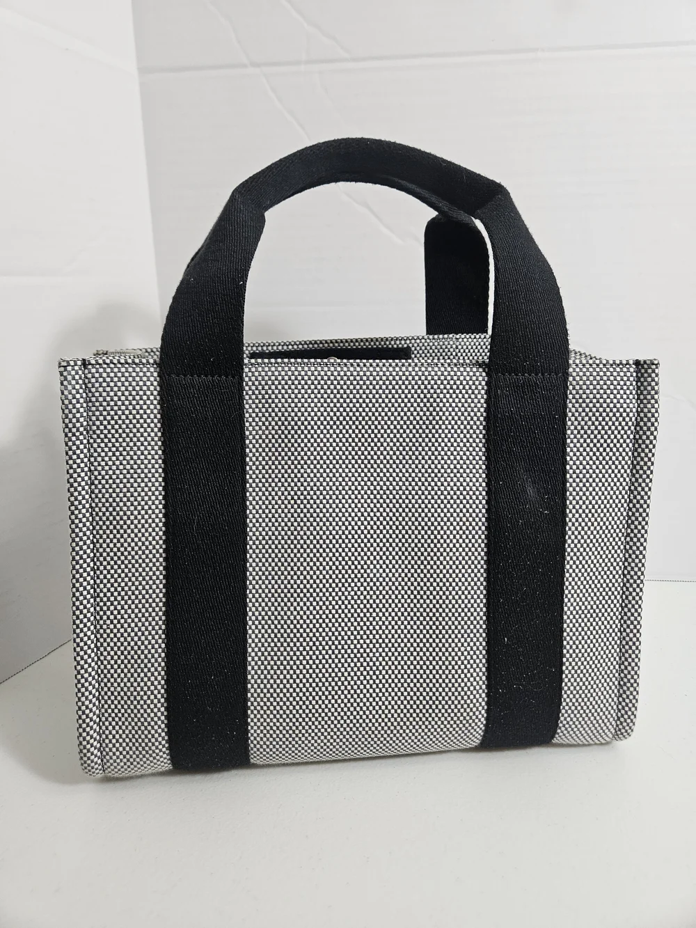 lululemon athletica Black & White Canvas Tote with Strap